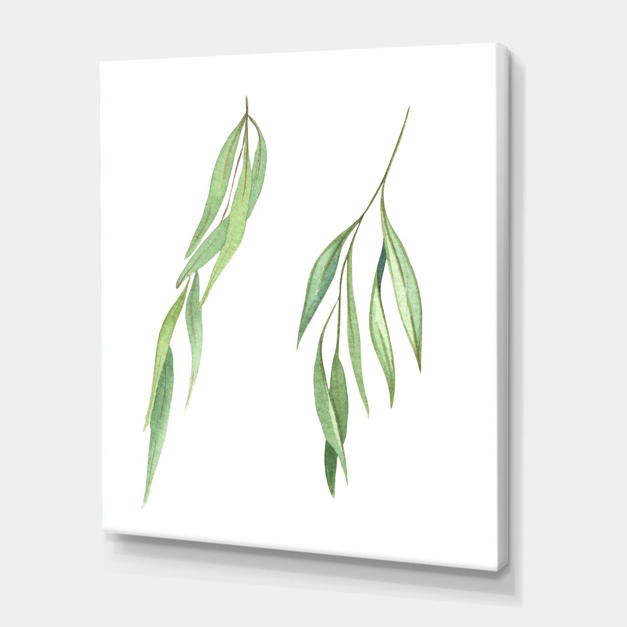 Designart - Two Willow Branches - Farmhouse Canvas Wall Art Print
